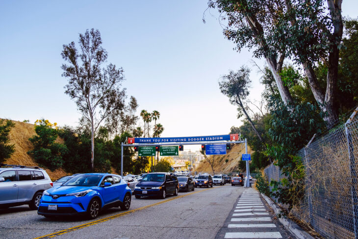 dodger stadium parking lot