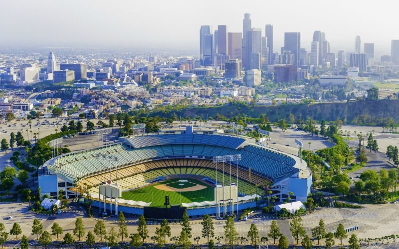 dodger stadium backdrop