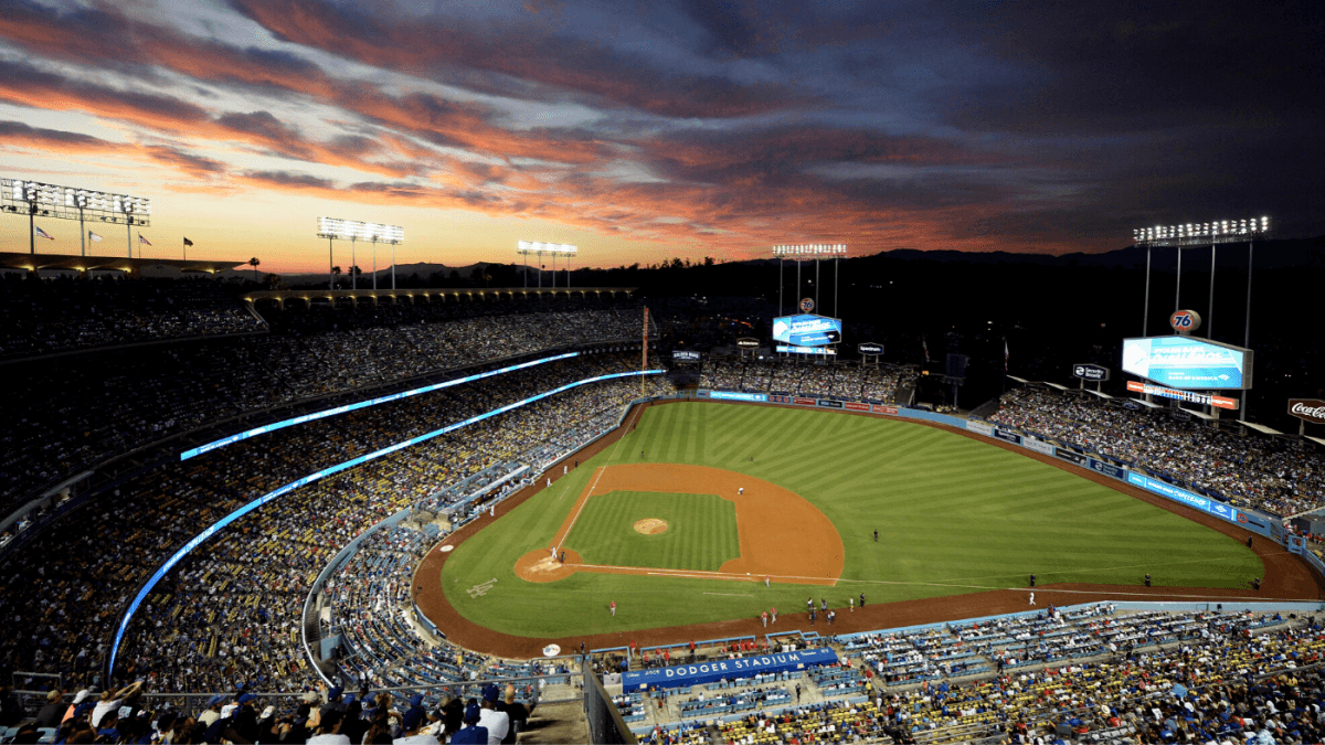 dodger stadium sunset